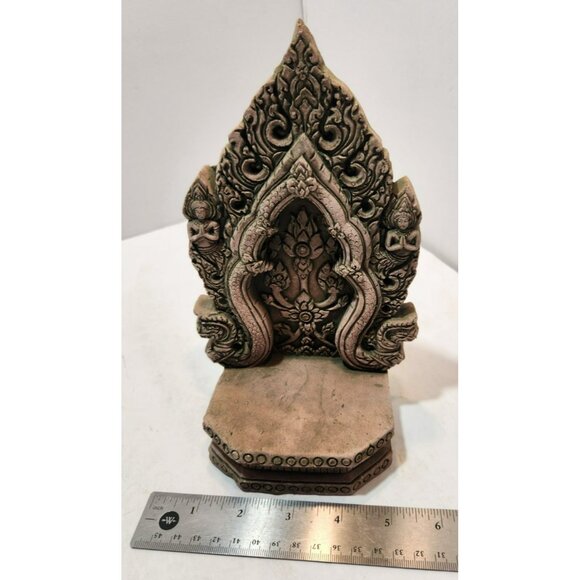 Southeastern Asian Sandstone Chofa or Kala Shrine 9" Tall by 6" Wide - Picture 13 of 13